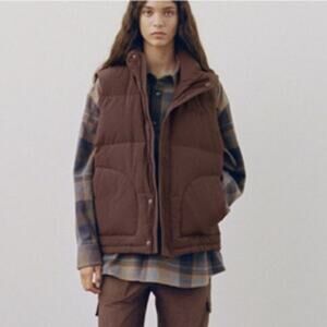 Madhappy Oversized Unisex Winter Puffy Down Vest Expresso M